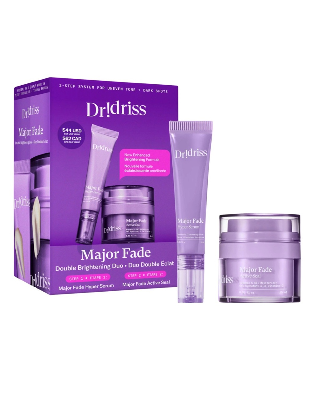 NIB Dr. Idriss Mini Major Fade Set Vitamin C Serum & Cream Hyperpigmentation
